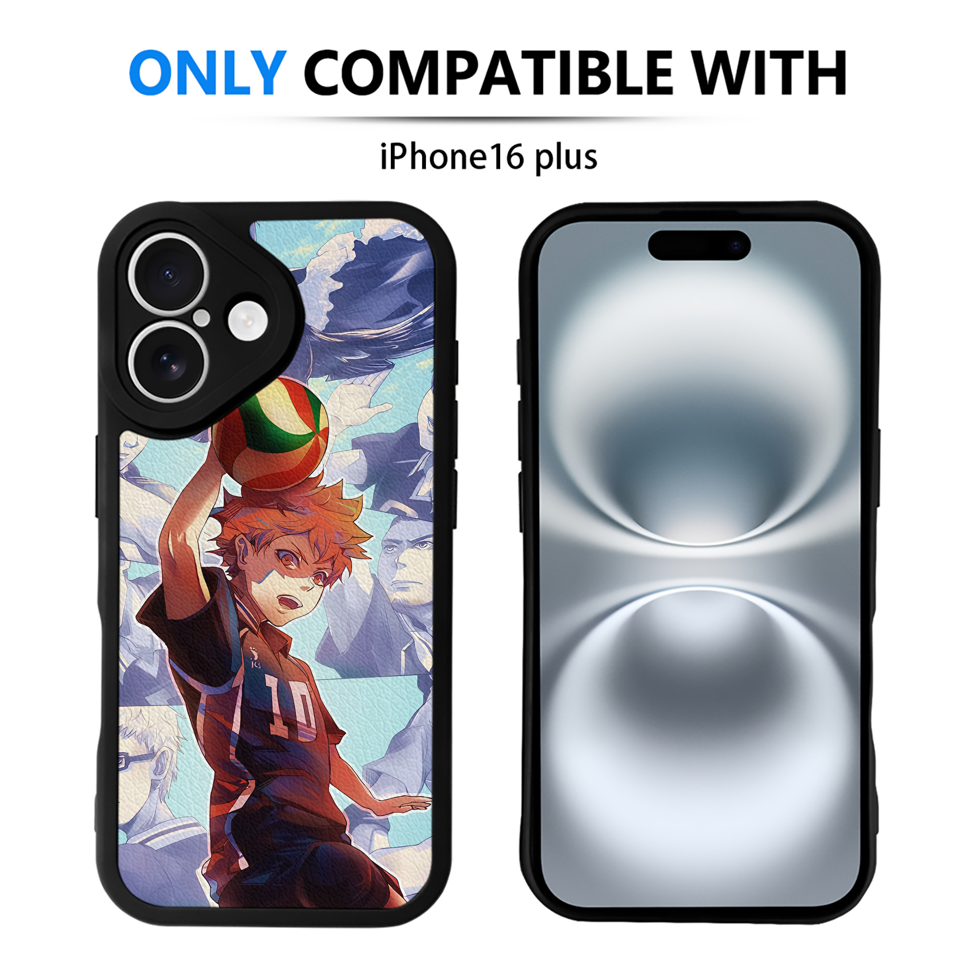 （画像用） ハイキュー!! Haikyu!! 【iPhone 16シリーズ対応】シリコンスマホケース（レザー調） 材質：シリコン